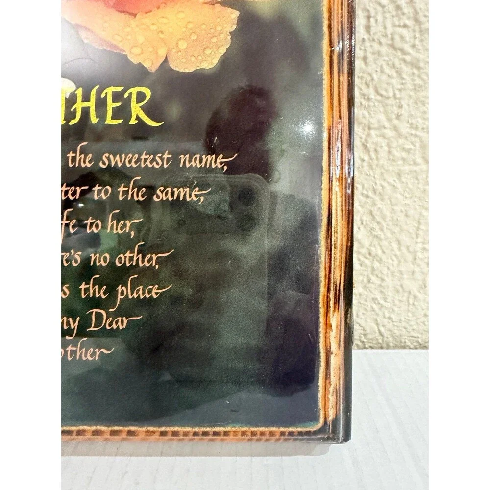 Vintage Mother Poem Wall Clock Rose Gift
